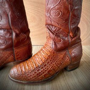 Lucchese Caiman Alligator Handmade Western Cowboy Boot